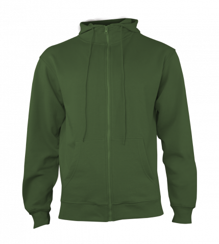 Mikina s kapucí na zip Forest green 404 vel. L - Obrázek Mikina s kapucí na zip Forest green 404 vel. L - Obrázek